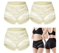 Generico Graceloom - High-Waisted Leakproof Panties with Tummy Support for Senior Women, Graceloom Panties for Senior Women (off-White,XL)