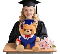 Generico Grad Bear 9.8 Inch Stuffed Animal, Graduation Souvenir with Hat and Gown, College Decoration for Class of 2025, for Kids, Students, Women, Boys, Girls, Preschool