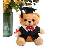 Generico Grad Bear 9.8 Inch Stuffed Animal, Graduation Souvenir with Hat and Gown, College Decoration for Class of 2025, for Kids, Students, Women, Boys, Girls, Preschool