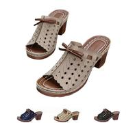 Generico Graddi Archrelief Sandals, Womens Arch Support Sandals, Platform Chunky Heels Sandal, for Women Travels (Khaki,36)
