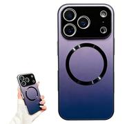 Generico Gradient Glass-Gloss Case Compatible with for iPhone, Hybrid Tempered Glass Full Body Slim Design with Shockproof Airbags for Maximum Protection! (Black,For iPhone 15 Pro)