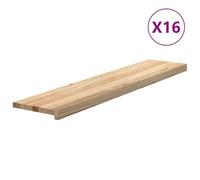 Generico Gradini 16 pz 120x25x2 cm in Rovere Massello Non Trattato,Marrone,86.8kg,3282934