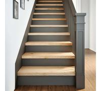 Generico Gradini 2 pz 80x25x2 cm in Rovere Massello Non Trattato,Marrone,6.65kg,3283773