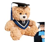 Generico Graduation Bear, Huggable Stuffed Doll, Plush Animal with Cap, Soft Decorative Design, 9.84x7.87x5.91 Inches, Premium Quality Ideal for High School, College, and Celebration