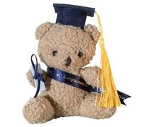 Generico Graduation Bear Plush - 5.1 Inch Bear Plush Toy with Hat and Certificate | Graduation Souvenir For School, Elementary, High School, Kindergarten