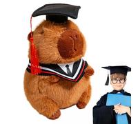 Generico Graduation Capybara Plush, Adorable Stuffed Animal Keepsake, Soft Decorative Toy with Graduation Hat, Perfect Present for High School, College Students, Celebration, Souvenir
