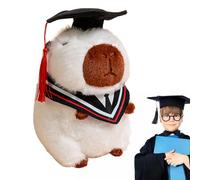 Generico Graduation Capybara Toy, Capybara Plush Keepsake, 9.84x7.87in Stuffed Animal Present, Includes Cap Gown, Soft Celebration Souvenir for High School College Celebrations