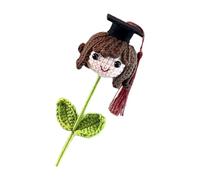 Generico Graduation Ćrochet Flower Bouquét- 30cm/11.81 Inches | Knitted Flowers Gradūation Bóuquet | Handmade CrocħetDoll For Ceremony Crafted From Environmentally Friendly Wool Materials