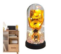 Generico Graduation LED Light - Acrylic Wood Composite Compact Size | Artistic Illumination Ornament | Artificial Sunflower LED Lamp Decorative For Bedroom Study Apartment Dorm Bookshelf University