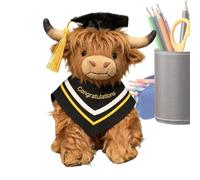 Generico Graduation Mascot Plushes, Soft Cow Character Figures, Authentic with Cuddly Feature, Plush Commemorative Doll, Academic Ornament with Charming Design, Interior Accents for Sofa Car
