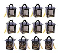 Generico Graduation Party Candy Box - 12-Piece Graduation Cupcake Boxes with Tassels | Happy Grad Party Treat Holders with Clear Window, Candy And Chocolate Box for College, University