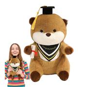 Generico Graduation Stuffed Animal, Cute Otters Throw Pillow, Realistic Graduation Stuffed Animal with Hat and Diploma for Room Decor, Birthday Party, Valentines Christmas