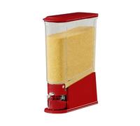 Generico Grain Storage Container - Press Rice Dispenser for Organization | Build with Transparent Body, Easy Access Design, Space Efficient Bucket, Pantry Tool for Kitchen