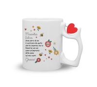 Generico ''Gran parte di me'' Tazza Maestra Personalizzata con Manico a Cuore Idea Regalo Fine Anno Scolastico Maestre Insegnanti Natale Pasqua Compleanno Pensionamento Caffè The Tisana latte 3