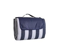 Generico Grande Coperta da Picnic Pieghevole Impermeabile, Resistente alla Sabbia, Portatile, Facile Pulire, for Famiglie con Escursioni nel Parco(Blue White Bars,200 200cm)