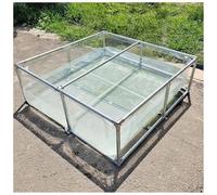 Generico Grande laghetto Pieghevole per Koi con Finestra Trasparente e valvola di Scarico - Vasca per Pesci in PVC da 100x100x40 cm, Struttura in Acciaio, Ideale per Esposizione in Giardino e Habitat