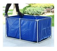 Generico Grande Piscina Fuori Terra in PVC - Laghetto per Pesci Pieghevole con Supporto e valvola di Scarico per abbeverare, allevare e Utilizzare in Giardino all'aperto - Ideale per progetti acquati