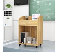 Generico Grande Supporto per podio con cassetti e Spazio Aperto, Altezza 41,7", Ruote bloccabili per stabilità, Ideale per lezioni, presentazioni e conferenze -