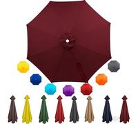 Generico Grandes Telo Ricambio Ombrelloni 6/8 Stecche 2/2.3/2.7/3/3.5/4.0m Copertura Esterno Baldacchino, Impermeabile Protezione UV per Esterni, Giardino, Spiaggia, Piscina Solo Tettuccio