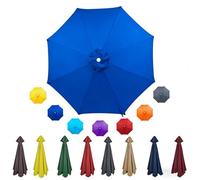 Generico Grandes Telo Ricambio Ombrelloni 6/8 Stecche 2/2.3/2.7/3/3.5/4.0m Copertura Esterno Baldacchino, Impermeabile Protezione UV per Esterni, Giardino, Spiaggia, Piscina Solo Tettuccio