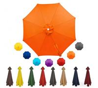 Generico Grandes Telo Ricambio Ombrelloni 6/8 Stecche 2/2.3/2.7/3/3.5/4.0m Copertura Esterno Baldacchino, Impermeabile Protezione UV per Esterni, Giardino, Spiaggia, Piscina Solo Tettuccio