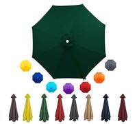Generico Grandes Telo Ricambio Ombrelloni 6/8 Stecche 2/2.3/2.7/3/3.5/4.0m Copertura Esterno Baldacchino, Impermeabile Protezione UV per Esterni, Giardino, Spiaggia, Piscina Solo Tettuccio