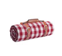 Generico Grandi coperte da picnic Coperta da esterno portatile e pieghevole, pratica borsa for tappetino alla moda(Red white check,200cm X 200cm)