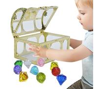 Genérico Grandi forzieri del tesoro - Fortazieri del tesoro del pirata Plabored Toy Box | Grande scatola di immagazzinaggio dei tesori preferiti dei maestri, Pirate Fortice Decorat