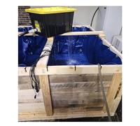 Generico Grandi Rivestimenti Flessibili per laghetti per Pesci - Tela in PVC da 0,45 mm con Anelli di trazione, Ideali per rifugi di Salvataggio Acquatici temporanei, Piscine Fuori Terra o laghetti p