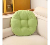 Generico Grass Green,D 55cm/22 Cuscino per Sedile in Cotone e Lino Ispessito, Cuscino Rotondo Semplice e Traspirante per Sedia, Cuscino per Seduta e Schienale in Tessuto Tatami