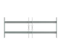 Generico Grate per Finestre Regolabili 2 Barre Trasversali 500-650 mm,Argento,3kg,141379