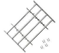 Generico Grate per Finestre Regolabili 2 pz 1000-1500 mm,Argento,19.2kg,3057510