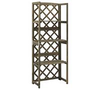 Generico Graticcio con Ripiani Grigio 55x30x140cm in Massello di Abete,Casa e Giardino,Prato e Giardino,Vita all'aperto,Strutture da Esterno,Archi, tralicci e pergole-316410