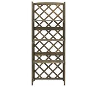 Generico Graticcio con Ripiani Grigio 55x30x140cm in Massello di Abete,Prato e Giardino,Vita all'aperto,Strutture da Esterno,Archi, tralicci e pergole-316410