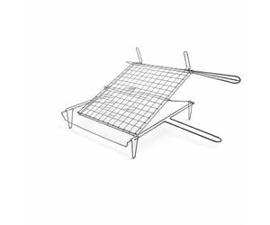 Generico Graticola Ribaltabile per Barbecue 30x30 / 30x40 cm - Griglia BBQ per Bistecche e Carne, Doppia Rete Bloccaggio Sicuro, Ideale per Barbecue a Carbonella (30x40 cm)