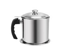 Generico Grease Container - Stainless Steel 1300ml Fine Mesh Oil Strainer With Lid, Kitchen Storage Pot | Cooking Oil Dispenser For Home Kitchen, Restaurant, Dining Room, Apartment Use