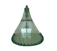 Generico Green Cathedral Wedding Veils Long Lace Sequins Edge Bridal Veil with Comb Wedding Accessories