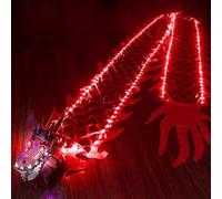 Generico Green Dragon Ribbon Streamer with Lights, Light Up LED Dragons Dance Flow Toy for Adults, Outdoor Sports Fitness Dragon Dance Ribbon for Night