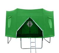 Generico Green Trampoline Tent Cover - Oxford Silver Coated Cloth for 6 Pole Round Trampoline - Wind Sun Rain Protection Shade Canopy - Fits 6FT To 14FT Diameter