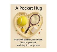 Generico Greeting Card - Heart Shaped Sports Inspired Encouragement Message Card, Artistic Motivation Paper Keepsake, Celebration Note Accessory, Premium Printed Inspirational Expression