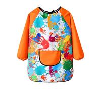Generico Grembiule artistico - Grembiule da pittura | Design del cappotto per pittura per bambini, indumento protettivo con maniche in poliestere, abito artigianale per in acqua, abbigliamento per at