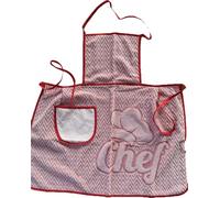 Generico Grembiule Corto Donna Uomo Unisex Con Patella Tasca in Tela Aida Per Ricamo Hobby Cucito 100% Spugna di Cotone Disponibile in 4 Varianti di colore Prodotto Italiano (ROSSO)