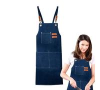 Genérico Grembiule da : cottura regolabile con grandi tasche per uso cucina | Unisex Professional Men and Women, chef abbigliamento lavoro durevoli, fornai, barbecue, baristi, preparazione a, blu