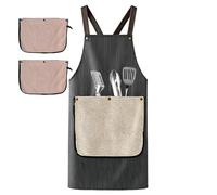 Generico Grembiule da cucina | Grembiule da Barbecue per Uomo | Resistente all'Acqua e all'Olio | Grembiuli da Cucina | per Griglia Macellaio Pittura barbiéré Cottura Officina Server Giardino