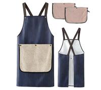 Generico Grembiule da cucina | Grembiule da Barbecue per Uomo | Resistente all'Acqua e all'Olio | Grembiuli da Cucina | per Griglia Macellaio Pittura barbiéré Cottura Officina Server Giardino