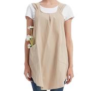 Generico Grembiule da cucina,Grembiuli da cucina,Grembiuli da chef con tasche - Grembiuli da lavoro con tasche, grembiuli da forno multifunzionali per pittura, giardinaggio, pulizia