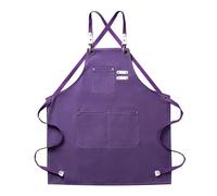 Generico Grembiule da cucina professionale cuoco in tela cocina accesorios de Cinghie for barbecue Shop Nail Salon(Purple)