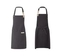 Generico Grembiule da cuoco in 2 pezzi, unisex, in tela impermeabile, resistente, compatibile for la cucina della del ristorante, dell'hotel(Gray)