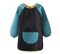 Genérico Grembiule da pittura per bambini - Grembiule artistico impermeabile con tasche per bambini | Maniche lunghe per piccoli artisti Laboratorio di artigianato Attività in classe Mangiare