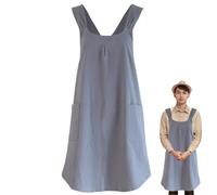 Generico Grembiule incrociato sul retro, grembiule da cucina - Grembiuli da chef con tasche | Grembiuli da lavoro con tasche, grembiuli da forno multifunzionali per pittura, giardinaggio, pulizia